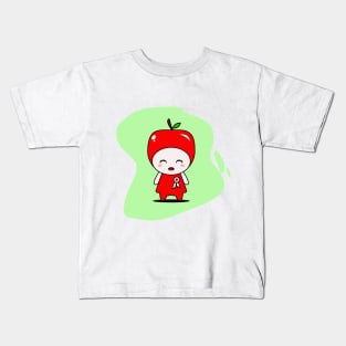 Cute Apple Character Kids T-Shirt